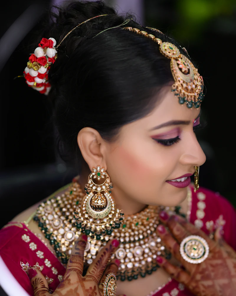After: bride, reception evening makeup